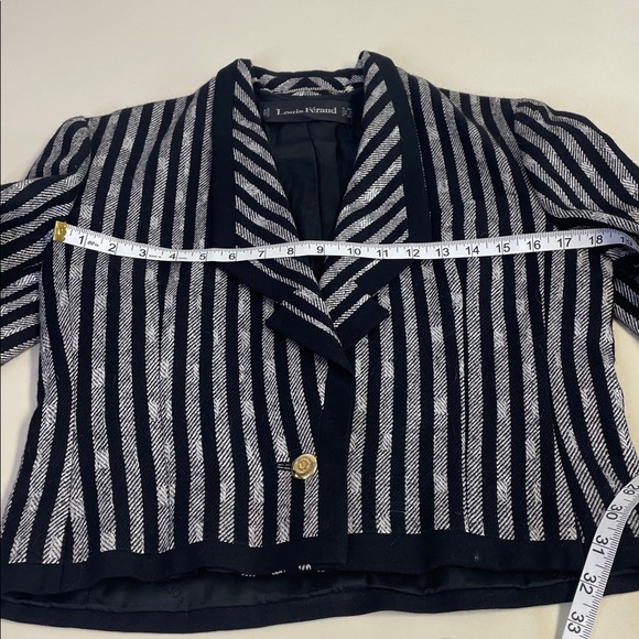 Louis Feraud Wool Striped Blazer - Sz 8 - Picture 4 of 8